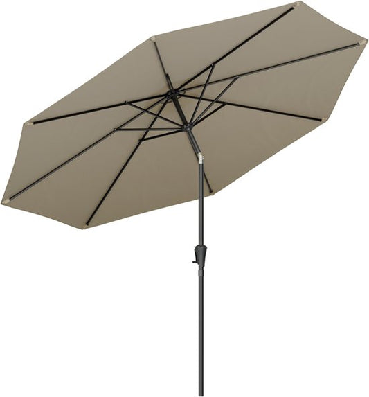 LifeGoods Parasol - Jardin - Ø300 cm - 30° inclinable - Imperméable - UPF50+ - Taupe