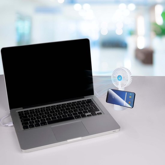 Lifetime Air Hand Fan - Ventilateur USB avec jet d'eau - 1200 mAh - Mini ventilateur avec jet d'eau - Blanc