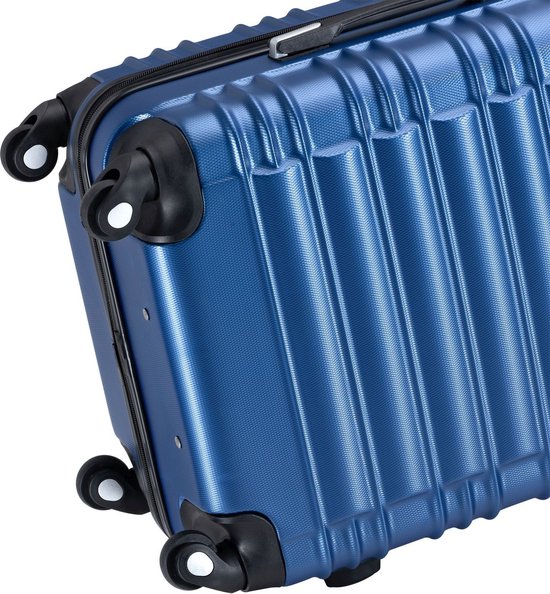 Set valise à roulettes Rome - Juskys - 4 pièces - Bleu