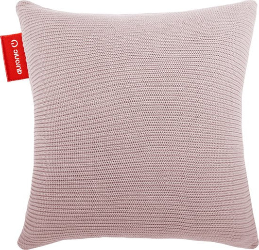 Auronic Oreiller chauffant - tricoté - 45x45 CM - Oreiller chauffant sans fil - rechargeable - Oreiller électrique - infrarouge - rose