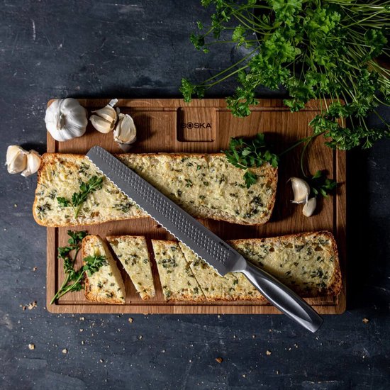 Boska Couteau à pain Monaco+ - Couteau ergonomique - Acier inoxydable - 23 cm