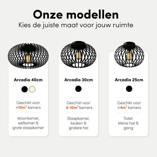 Plafonnier Nolt Beige - Plafonnier E27 Lampe - Industriel - Taupe - ⌀ 40cm