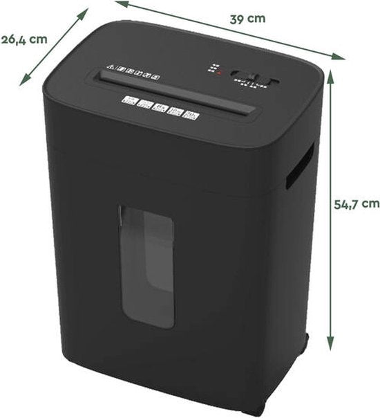 BRASQ Déchiqueteuse de papier avec corbeille noire - Déchiqueteuse de papier de 20 litres pour la maison et le bureau - Déchiqueteuse de cartes de crédit - P4 - 15 feuilles micro déchiquetées 4 x 38 mm
