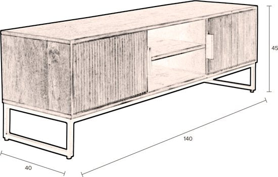 Dutchbone Buffet Saroo Bois de manguier Marron