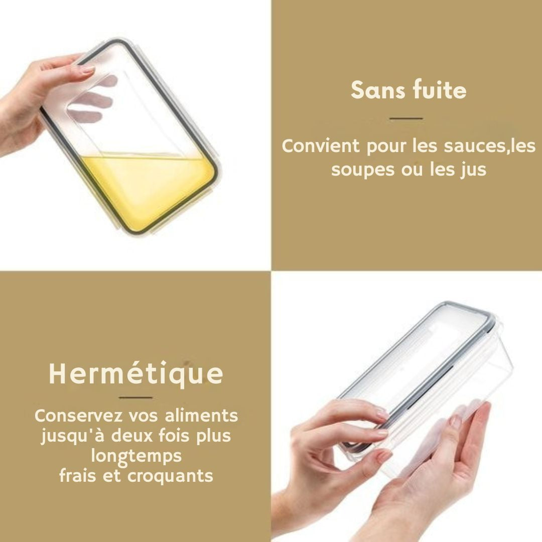 Set de 16 boîtes de conservation - Stosh® – 5 tailles – Hermétiques & étanches - Compatible congélateur, micro-ondes et lave-vaisselle - Plastique sans BPA