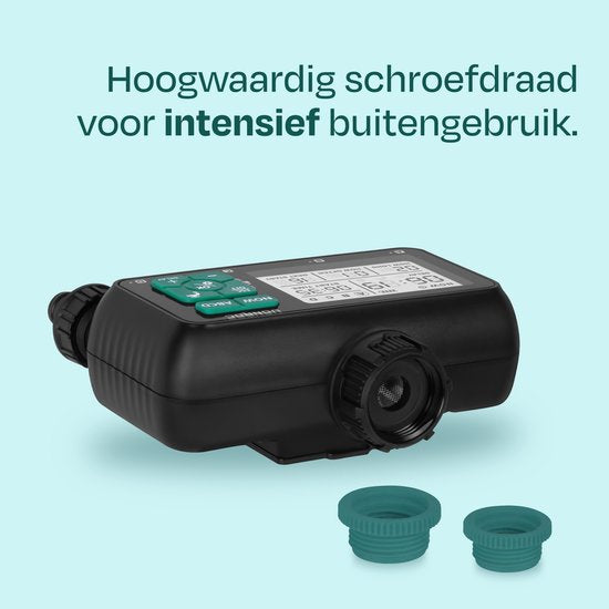 VONROC 4-way water timer - Ordinateur d'arrosage pour 4 zones - Temps et fréquence d'arrosage réglables par zone