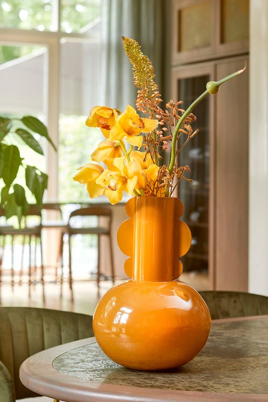 Vase Boyd - Mica Decorations - H36 x Ø25 cm - Métal - Jaune Moutarde