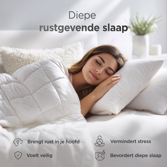 Couverture lestée CozySense® 6kg - 100% Tencel - Couverture lestée - Couverture lourde avec régulation de la température et confort respirant - Répartition de la pression GLASS-Flow® - 1 personne - Blanc