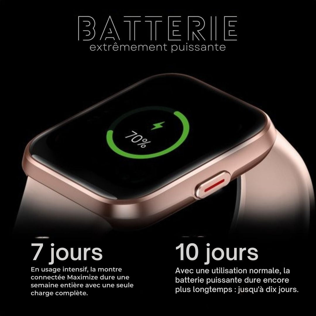 Montre connectée - MAOO - Femmes - Fonction complète de cloche - Moniteur de fréquence cardiaque - Podomètre - Multisport - Compatible Android et iOS - Rose