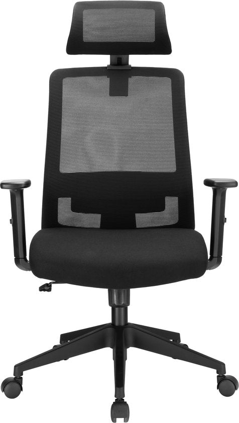 DMV - Chaise de bureau - Chaise de bureau ergonomique - Chaises de bureau pour adultes - Chaise de bureau ergonomique - Chaise de bureau - basculante - noire