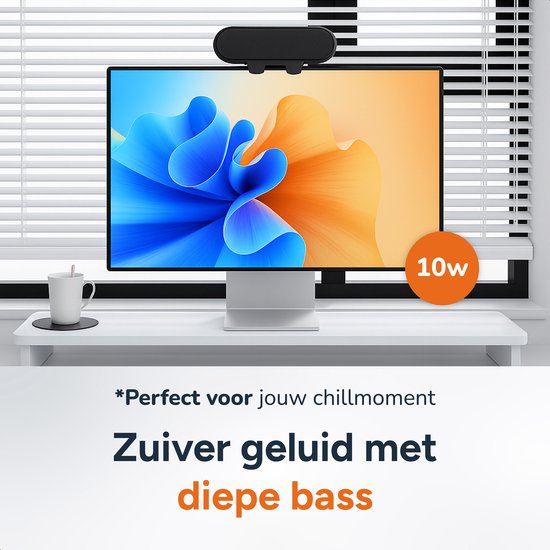Barre de son PC - Son puissant - Sans fil - Pour les jeux - Party box - Mini Soundbar - Haut-parleur pour PC - 10 watts - Skoov
