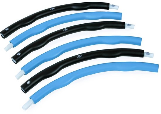 Matchu Sports - Hula hoop fitness - Waist trainer - Hula hoop - Muscles abdominaux - 2 KG - Ø 100 cm - Noir / Bleu