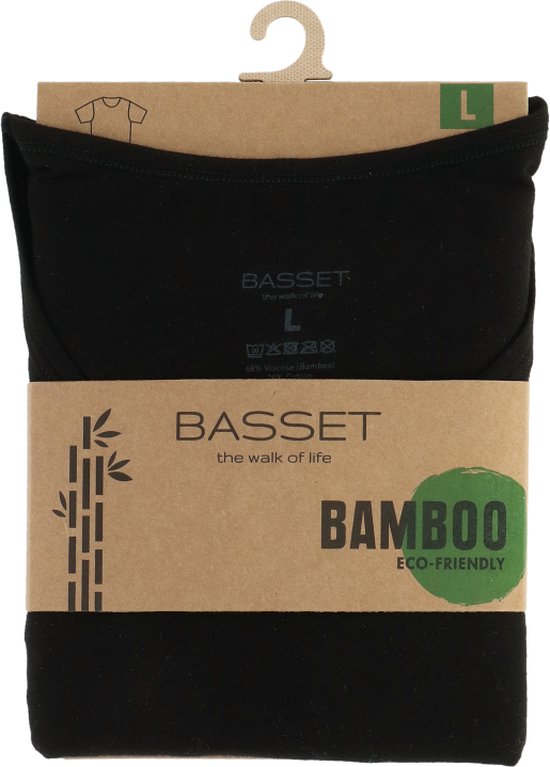 Basset T-shirt en bambou pour dames/hommes à col rond blanc - taille XXL