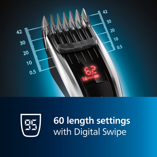 Philips series 9000 HC9420/15 - Tondeuses - Noir/argent - Avec étui de voyage
