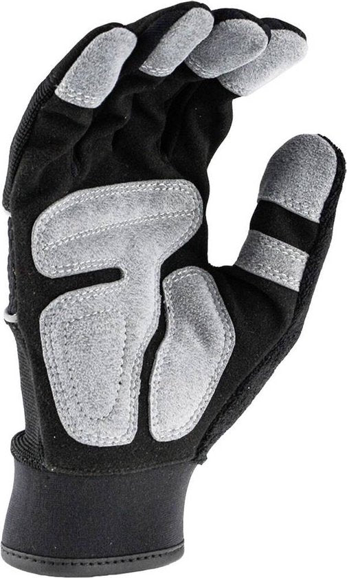 Gants de travail Dewalt L - Protection et confort - rembourrage supplémentaire - dos en éponge pour essuyer le front - gris/jaune