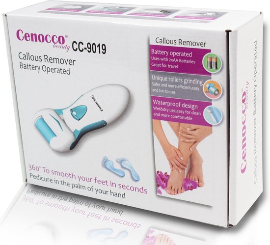 Cenocco Beauty Callus Remover Wet&Dry Electronic- CC-9019 - Rotation à 360° pour des pieds doux et soyeux - Waterproof