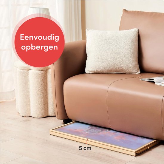 Diydash - Plateau de puzzle et table de puzzle - 1000 pièces - 83 x 64 cm - avec 4 tiroirs de tri et système de rangement - Plateau de puzzle - Bois - Marron