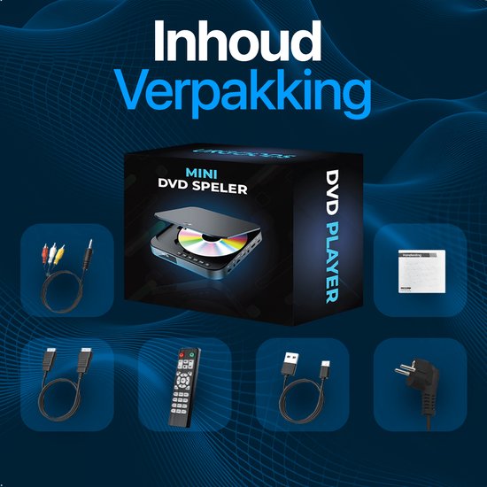 Mini lecteur DVD avec HDMI - 1080P Full HD - Connexion HDMI, RCA et AUX