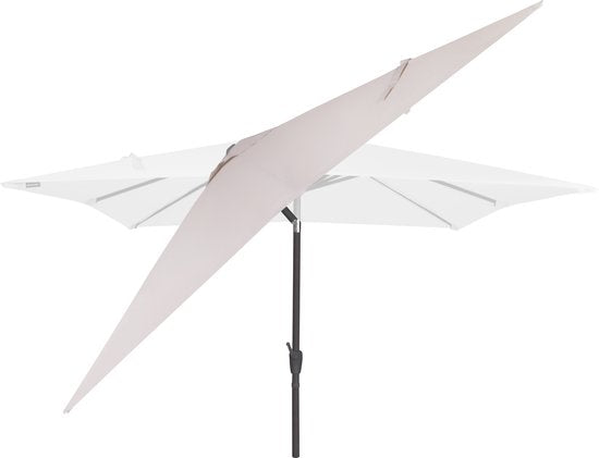VONROC Premium Parasol à manche Rosolina 280x280cm - Housse de protection incluse - Parasol carré - Inclinable - Toile résistante aux UV - Beige