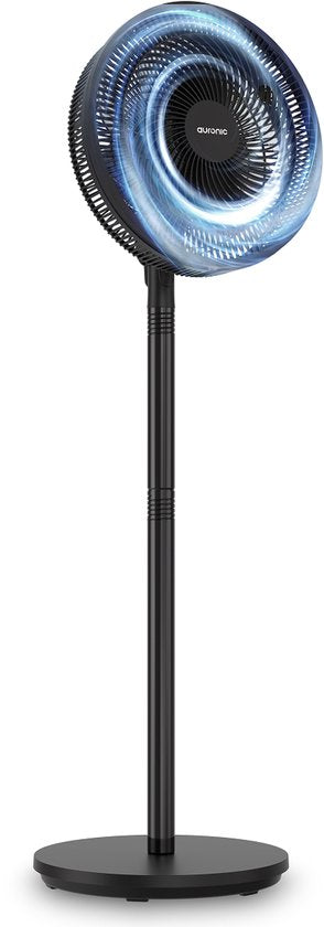 Ventilateur tripode Auronic - Ventilateur sur pied - réglable en hauteur - rotatif - silencieux - 3 vitesses - ventilateur silencieux - noir