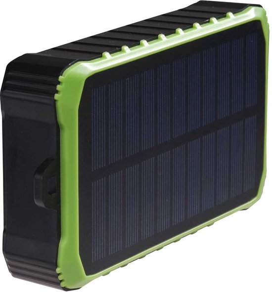 Denver Solar Powerbank 10 000 mAh - Alimentation solaire - Pack d'urgence - Lampe de poche incluse - PSO10012