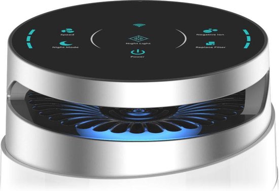 Andersson - Purificateur d'air avec ionisation - Pour les pièces jusqu'à 14 m² et avec application Wifi - Équipé d'un filtre Hepa 13 et d'un mode nuit - Pour un climat intérieur propre - Plastique blanc