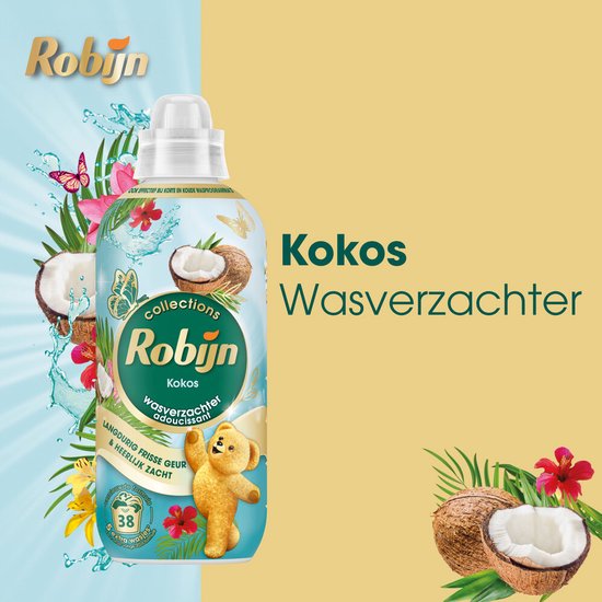Robijn Adoucisseur d'étoffe Coconut Sensation 38 lavages - 765 ml