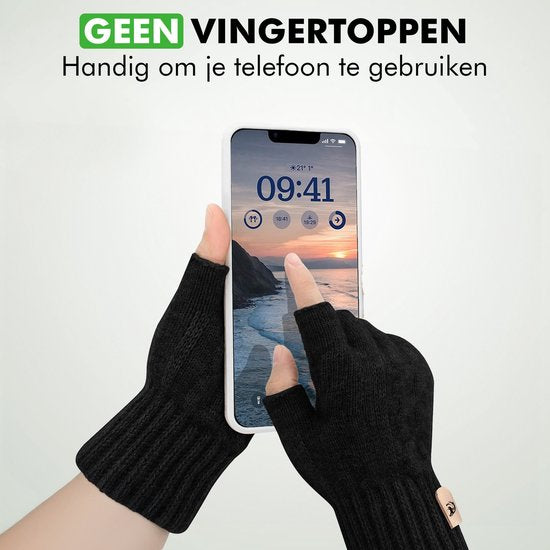 Travelhawk Fingerless Gloves - Ladies and Men - Gants sans doigts - Taille unique - Noir