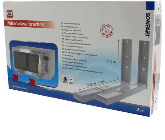 Supports Scanpart pour four à micro-ondes - Supports de suspension - Système de suspension universel - 40 kg