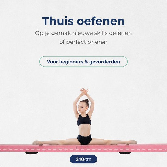 Poutre gymnastique - ProSkill - 210cm - Poutre d'équilibre - Pour la maison - Pliable