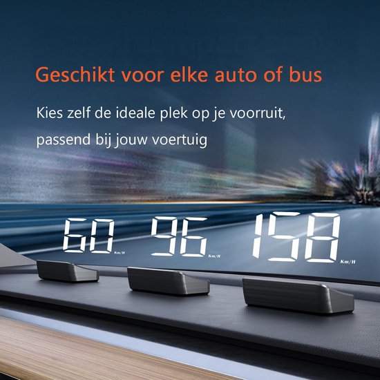Tech Essentials Automatic - GPS Speedometer Auto HUD - USB-C - White - Head Up Displays - Plug and Play