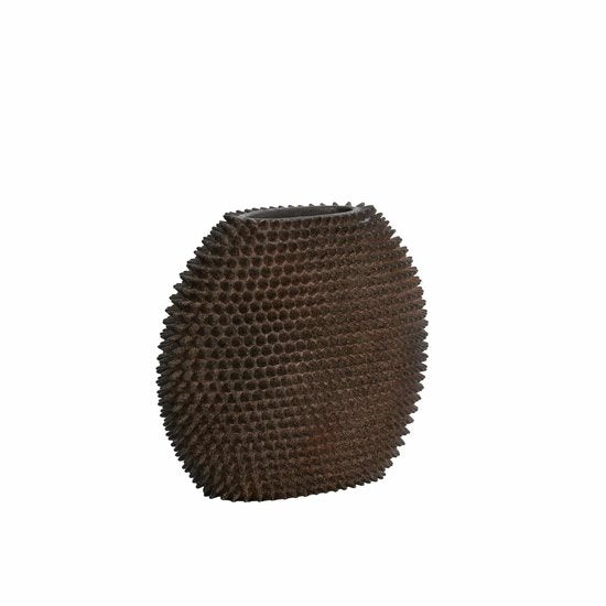 Light & Living Vase Caldras - Marron - Ø43cm - Plastique synthétique - Moderne - Vase à fleurs - Décoration intérieure - Vase décoratif pour le salon ou la chambre à coucher