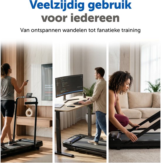 ACTYV Tapis de course pliable 1-12km/h - Avec huile de lubrification, tapis de protection - Tapis de course - Tapis de marche - Pour la maison - Électrique - Pliable