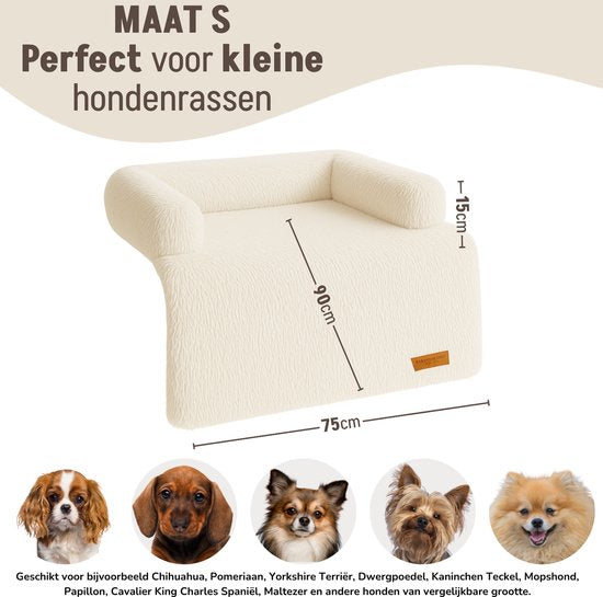 By Cee Cee Original Dog Rug Bench - Panier pour chien - Premium - Entièrement dézippable - Beige - 75x90 - Taille S