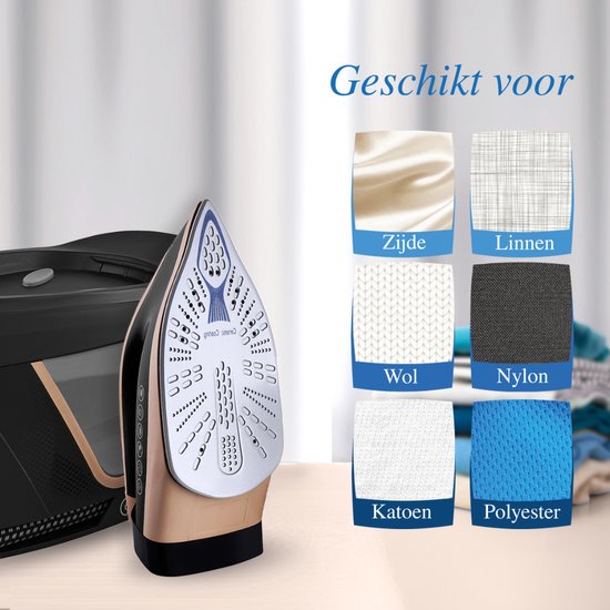 VAIVE PowerStation Boost 3100 Fer à vapeur avec générateur de vapeur - Fer à repasser - Fers à vapeur - 3100W - Station - Réservoir d'eau 2L