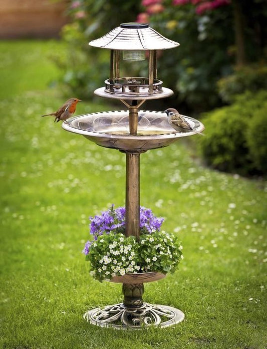 Bain d'oiseaux pour éxtérieur - Merkloos - Energie solaire - avec jardinière