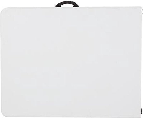 Perel Table pliante, pliable, résistante aux intempéries, poignée, maximum 100 kg, blanc