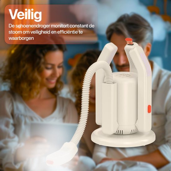 KRAFT Shoe Dryer Pro XL - Séchage de 2 paires de chaussures - Stérilisation UV - Désodorisant au sel de rose - Rafraîchisseur de chaussures - 2 tuyaux pour chaussures longues - Séchoir à chaussures bottes