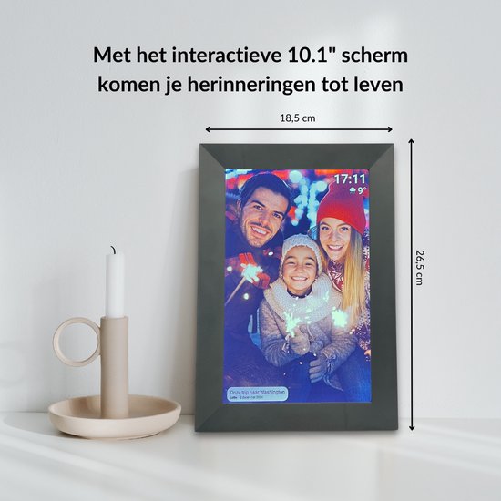 Cadre photo numérique UMBRION - Frameo - 10.1 inch - 32 GB - Cadre photo numérique avec Wifi - Cadre photo numérique - Cadre photo numérique Frameo - Cadre photo numérique - Cadres photo numériques