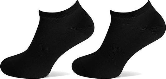 2 paires de chaussettes d'entraînement en bambou - Chaussettes de cheville en bambou doux pour femmes et hommes - 38 - Noir