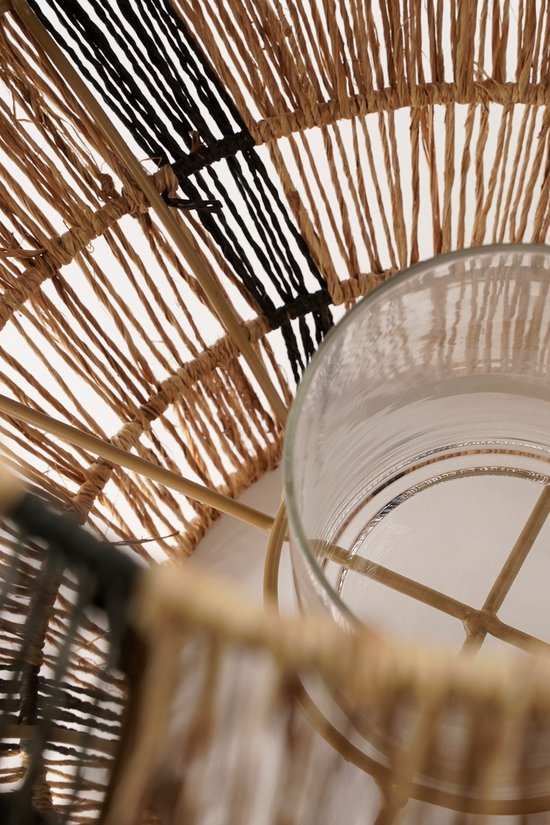 Mica Decorations Lanterne Liliano - H51 x Ø40 cm - Jute - Noir