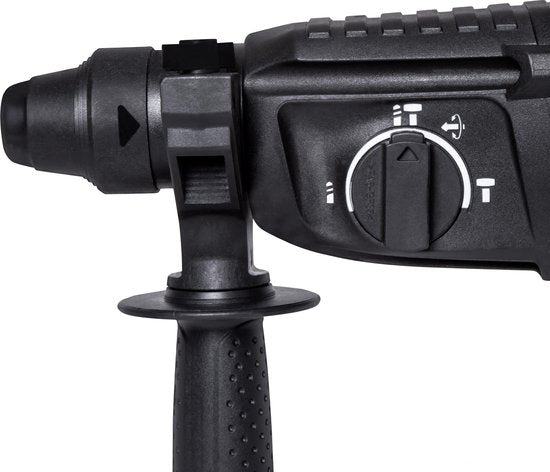 VONROC Marteau perforateur 800W - 3 Joule - SDS plus - 4 fonctions - Tête d'engrenage et accessoires inclus