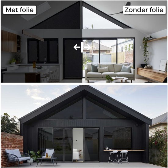 Homewell Toile d'occultation 70x300cm - Feuille d'occultation pour fenêtre - 100% occultant - Anti-éblouissement, isolation et protection solaire - Réutilisable - Statique - Noir