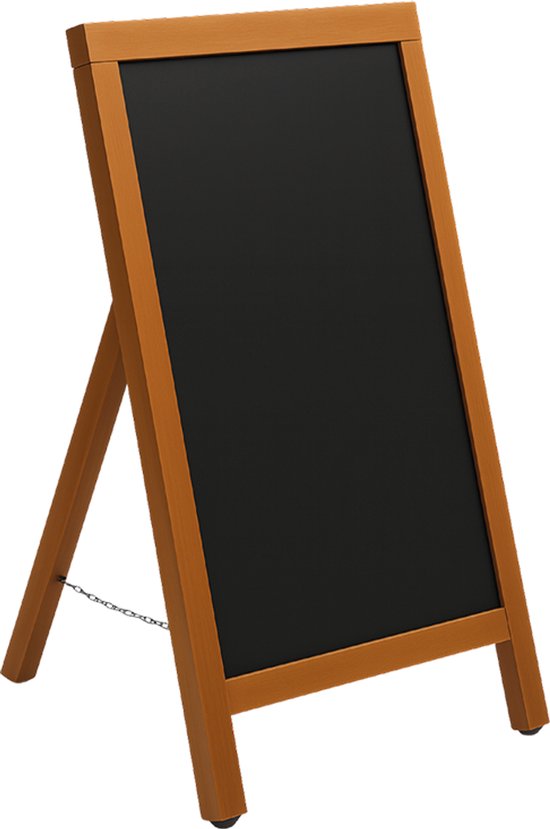 BRASQ Chalkboard Mahogany - 55x 85 CM - Tableau noir - Enseigne publicitaire - Enseigne de trottoir - Simple face - pour l'intérieur et l'extérieur - Hospitality