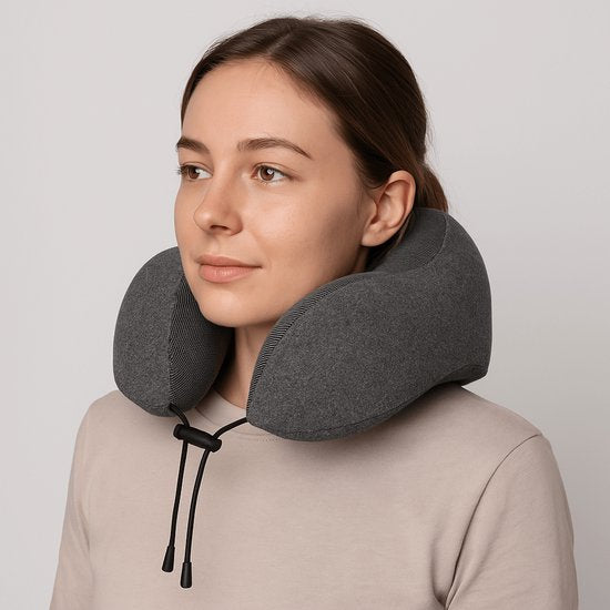 Oreiller cervical avion avec mousse à mémoire de forme / mousse lente - Oreiller de voyage - Sunflake