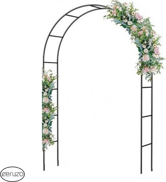 Ceruzo Arche de rosier 140 x 240 cm - Aide à l'escalade en métal pour rosiers et plantes grimpantes - Cadre peint par poudrage