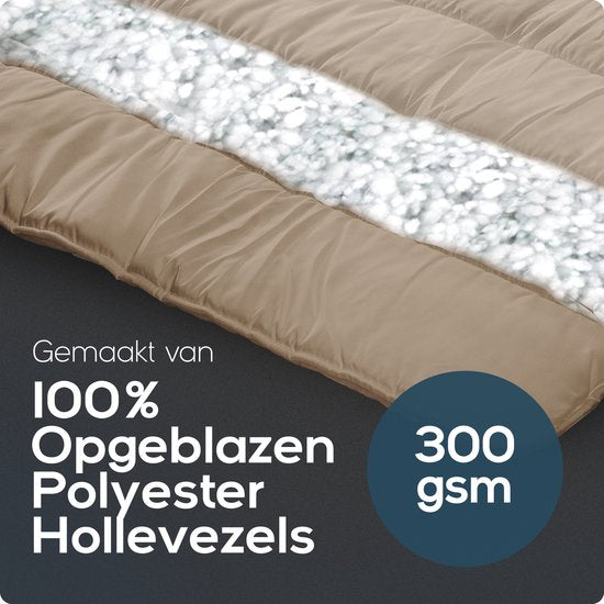 Sleeptime 2 in 1 Duvet - Couette sans housse avec taies d'oreiller - 200x200 - Taupe