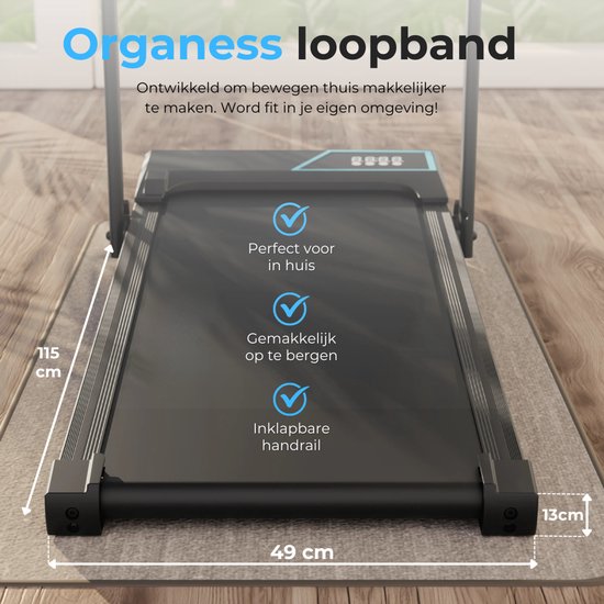 Tapis de course 1-12km/h - Tapis de marche - Tapis de course pliable - Tapis de marche - Avec support de tablette, télécommande et application inclus