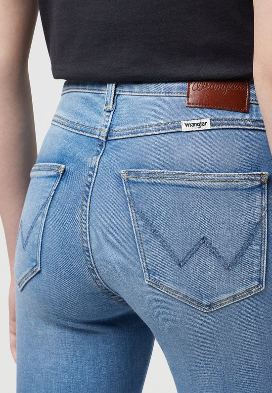WRANGLER HIGH SKINNY BLUE LOVE SKINNY JEANS-LADIES