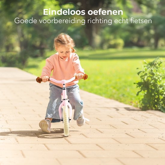 LifeGoods Vélo d'équilibre - 2-5 ans - Garçons et filles - Vélo d'équilibre - Rose